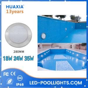 IP68 8mm Thickness 12V 316ss Underwater Fountain Light LED Swimming Pool Lamp with Ce RoHS