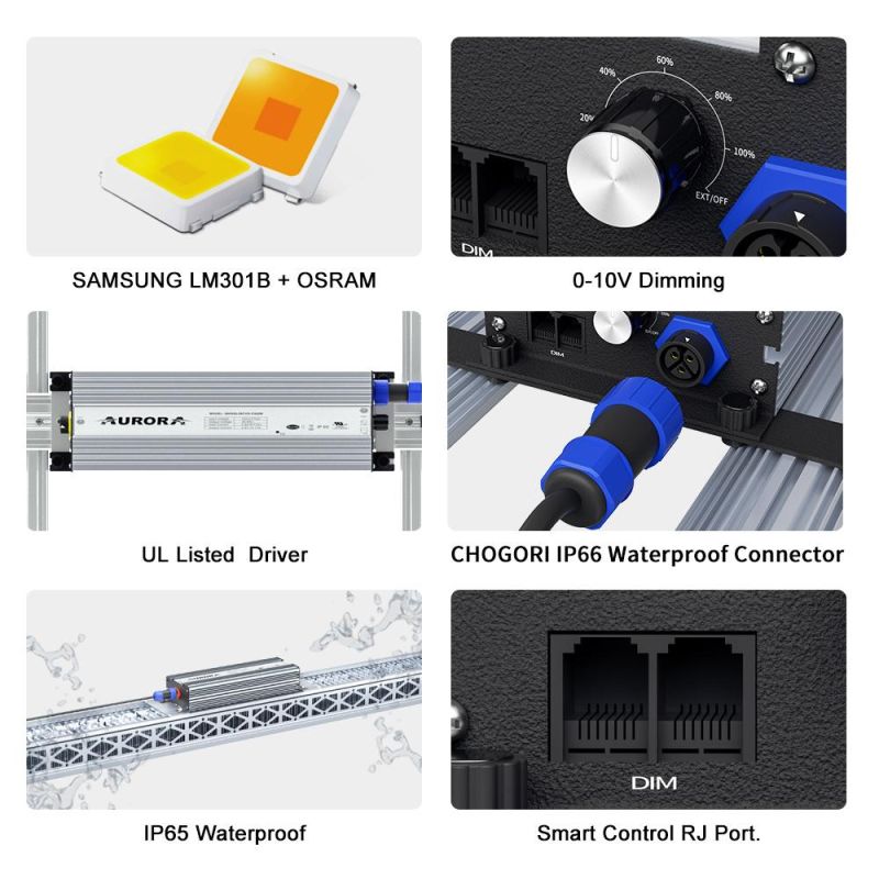 Full Spectrum Osram and Samsung LED Lamp 1000 Watts HPS Grow Light Replace for Hydroponic Plants Grow