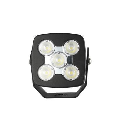 Square 12V/24V 50W 5inch CREE Spot/Flood LED Work Lamp for Truck Tractor Car Auto Agricutlure (GT1025-50W)