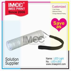 Imee Wholesale Shape Size Logo Battery Material Customized Acrylic Plastic Metal Light Aluminum Flashlight