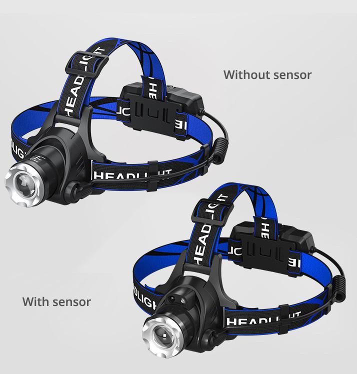Newest LED Headlight T6/L2/V6 3 Modes Waterproof Zoomable Headlamp with Super Bright for Camping Fishing Hiking Bicycle