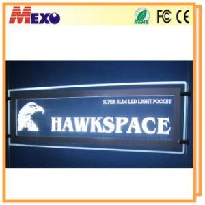 Window Display Rectangle Shape Acrylic LED Crystal Sign Board