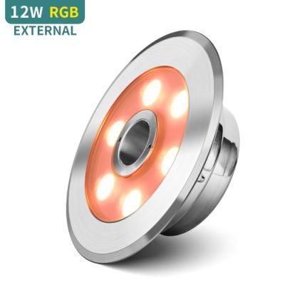 IP68 12W 12V LED RGB External Control Underwater Fountain Light