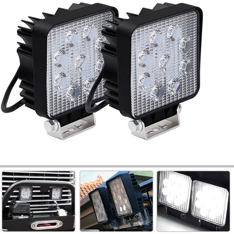 4inch 27W Square Spot Beam LED Work Light for Truck SUV 4X4 4WD Driving Fog Lights 27W Lamp