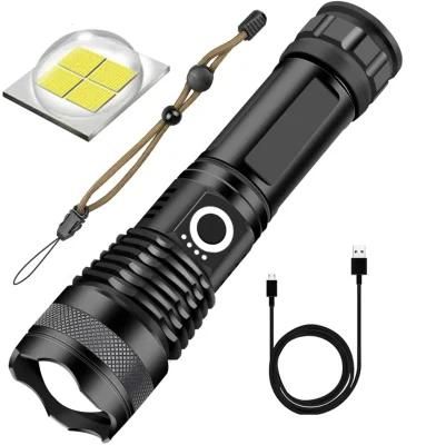 Goldmore 2000lumen LED Flashlight USB Rechargeable Zoomable Torch Lantern LED Tactical Flashlight Supplier China
