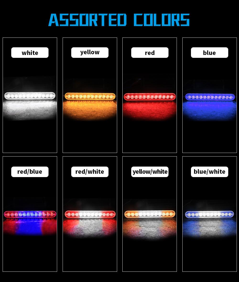 Dxz Auto Lights Accessories Lighting 12V-24V 12LED 36W Car Motorcycle Truck Emergency Warning Flash LED Strobe Light