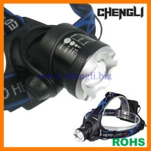 Chengli High Power 500lumens CREE Xml T6 LED Zoomable Aluminum Headlamp with 4PCS AA Size Battery (LA1201) for Hunting