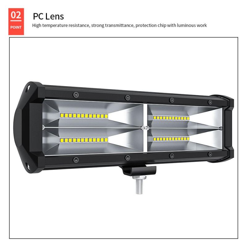 Dxz 9inch 48LED 144W Work Light LED Light Bar for Car Tractor Boat Offroad off Road 4WD 4X4 Truck SUV ATV Driving 12V 24V