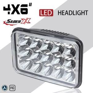 4 X 6 Inch 45W Rectangular LED Sealed Beam Headlights for Kenworth Truck Peterbilt Chev