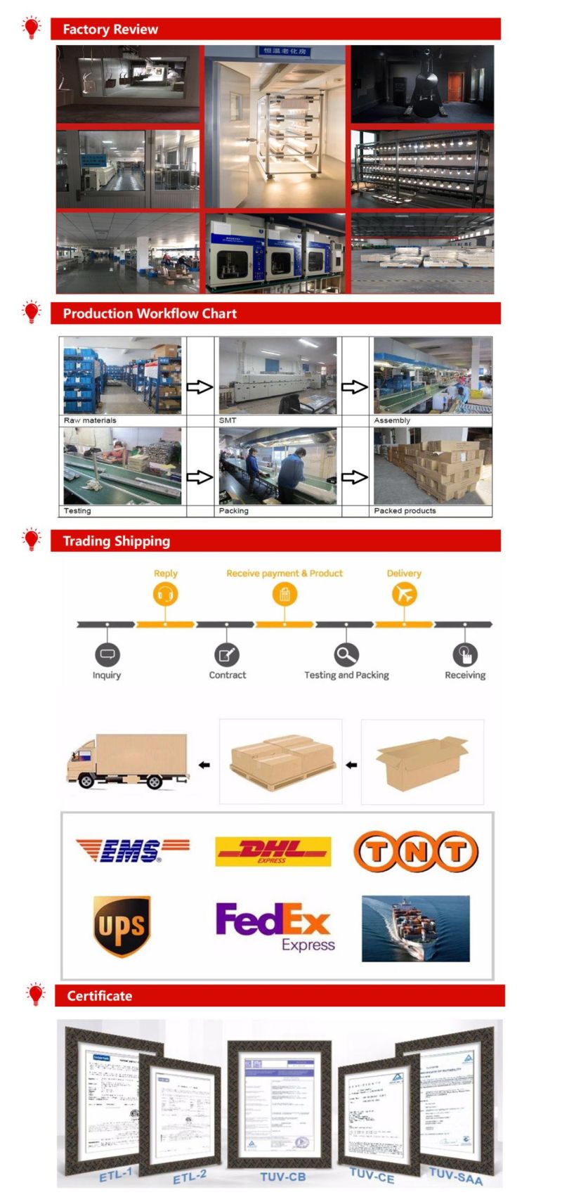 Open T8 LED or Fluorescent Tube Lighting Bracket Fixture