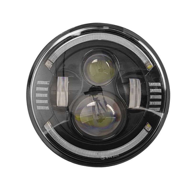 Dxz Light Guide 7 Inch 4LED Headlight H4 H13 DRL for Jeep Wrangler Offroad 45W LED Work Light Auto Parts