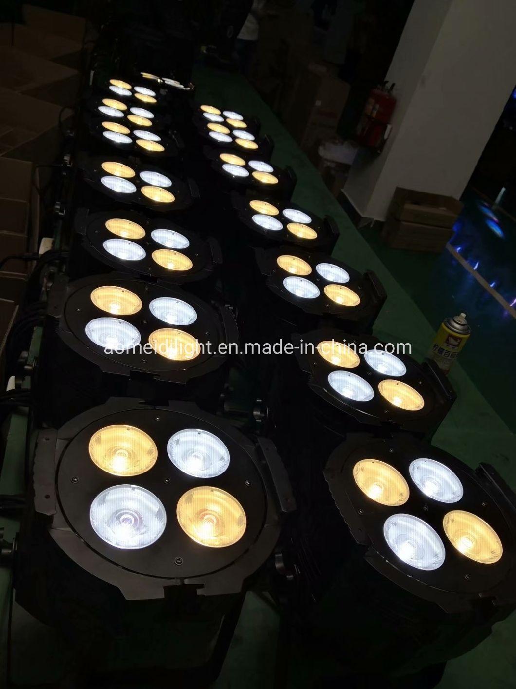 Aomeidi Disco LED Effect COB 4eyes*50W Warm White+Cool White LED PAR Light for Stage