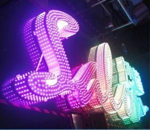 RGB Color Running LED Channel Letter Sign for Shop or Restaurant