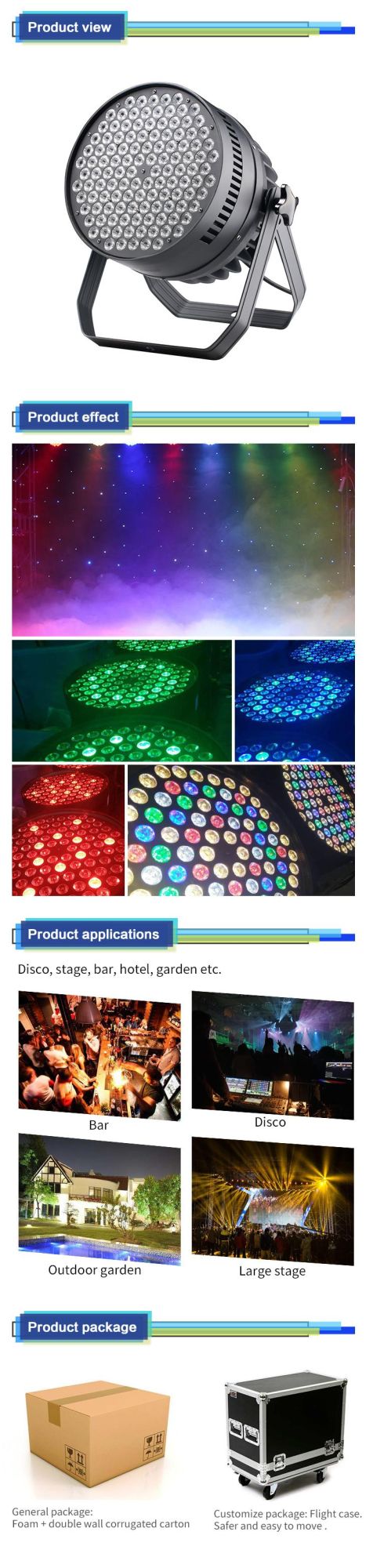 High Brightness 120PCS LED PAR Light for Stage