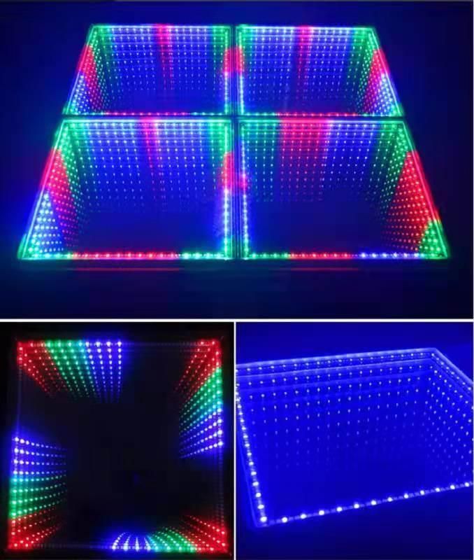 Newest Portable LED 3D Mirror Dance Floor Walking Tile