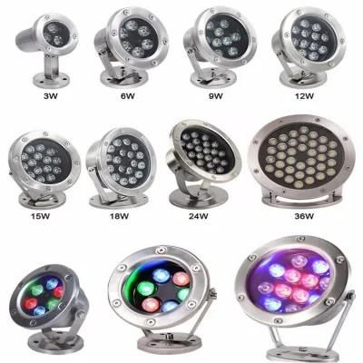 24V 6W Stainless Steel RGB Waterproof Swimming Pool Light