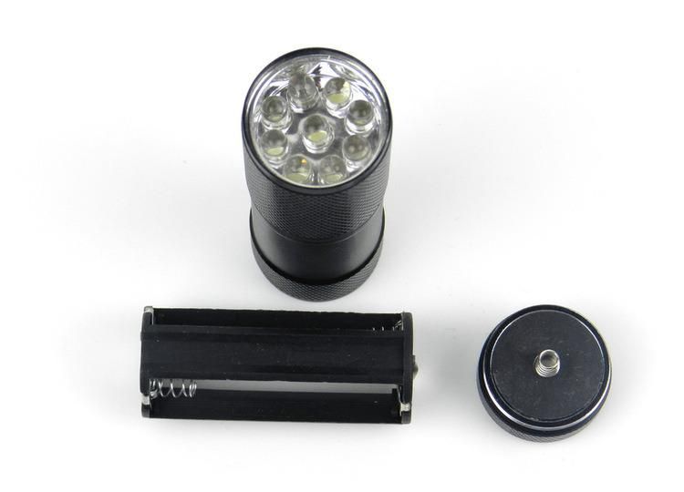 9 LED UV Ultraviolet Flashlight Purple Color Blacklight AAA Battery Money Detection Torch Light Lamp