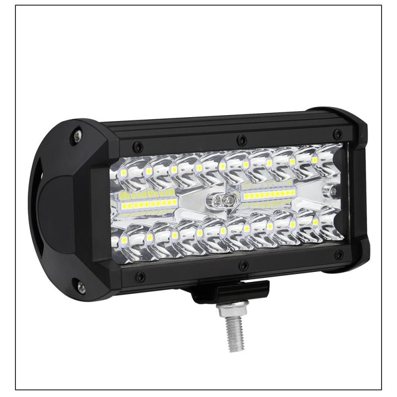 Dxz 7inch 120W 40LED DC 12V-24V Car LED Work Light 6000K LED Light Bar for Truck Motorcycle SUV ATV Car Boat