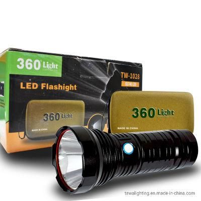 360 Light Super Bright 6000K Aluminum Alloy LED Flashlight Emergency LED Torch