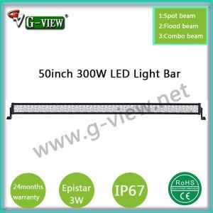 50inch Driving Offroad Lamp 300W LED Light Bar Spot/Flood Beam Dual-Color Strobe Flash