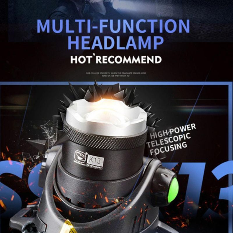 Helmet with Head Lamp 1W LED High Power Energizer Headlamp
