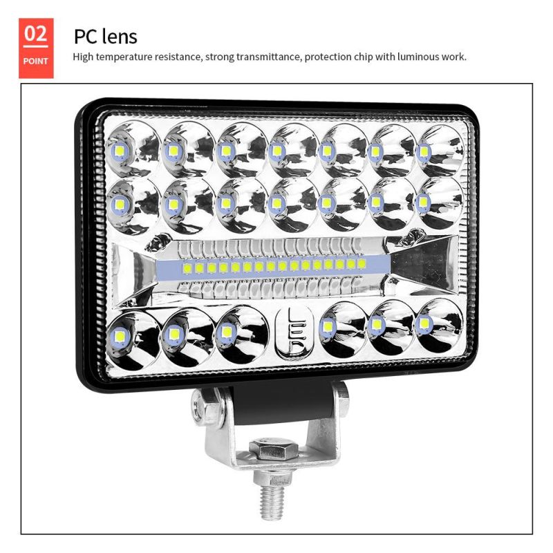 Dxz 4inch 36LED 108W Spot Flood Combo LED Driving Fog Light Truck 4X4 Auto Square Lamp Car LED Work Light