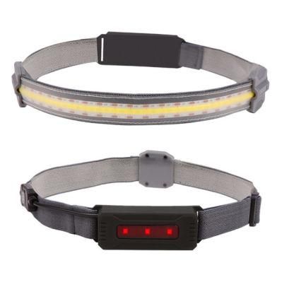 Wholesale Strap COB LED Head Torch Lamp Multi-Function Outdoor Camping Head Torch Light Emergency Headlight Rechargeable COB LED Headlamp