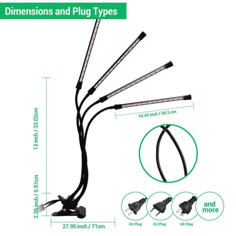 12W 18W 24W Indoor Plants Family Grower Desk Light Wholesale Plant Desk Lamp LED Grow Light