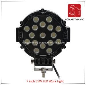 LED Car Light of 7 Inch 51W LED Work Light for SUV Car LED off Road Light and Driving Light