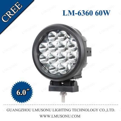 4X4 Auto 6&quot; LED Flood Work Light 60W CREE 12PCS*5W Driving Light Offroad Truck SUV