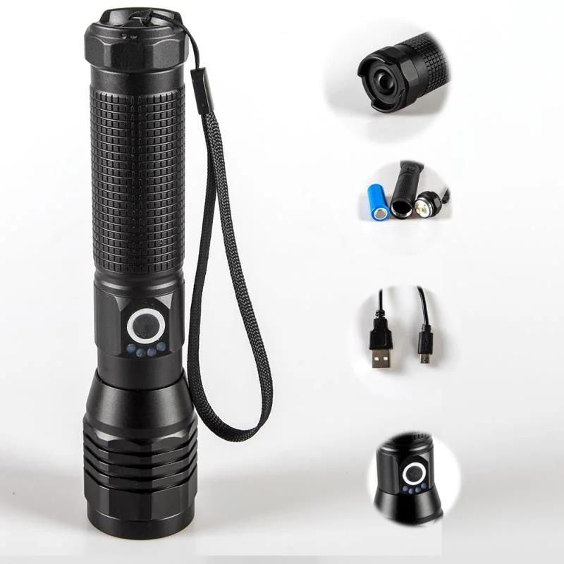 Yichen 1200 Lumen Rechargeable Zoomable Tactical LED Flashlight Portable Guardian Torch