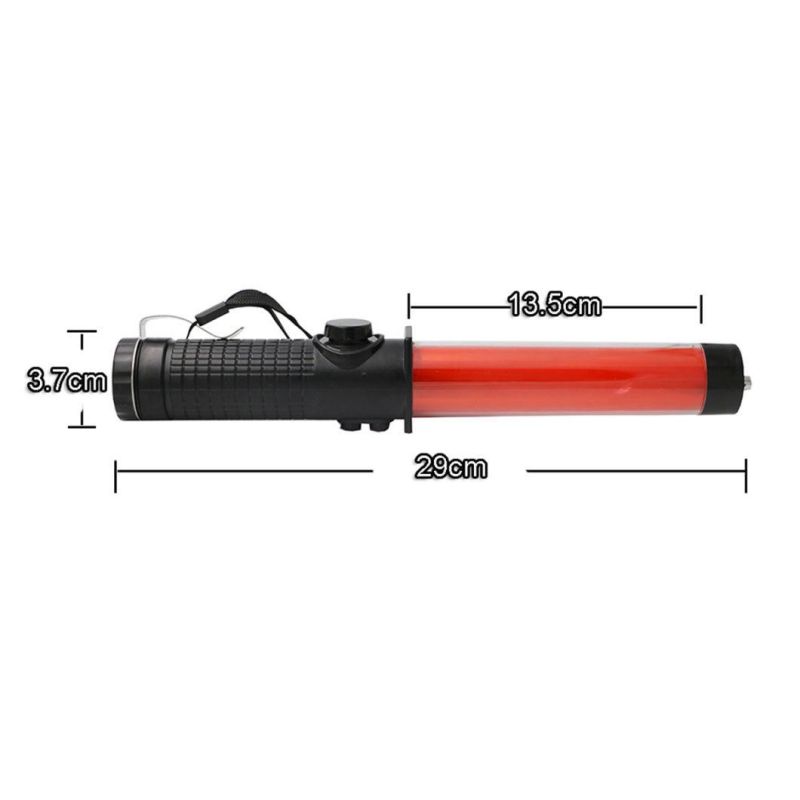 Equipment Lamp Batteries Red Light LED Flashlight Traffic Safety Flashlight Powerful LED Wyz19132