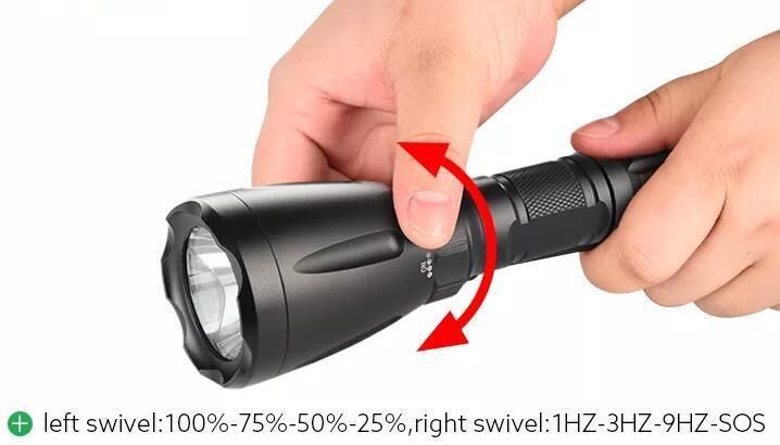 650lumen LED Aluminum Dual Function Driving Flashlight