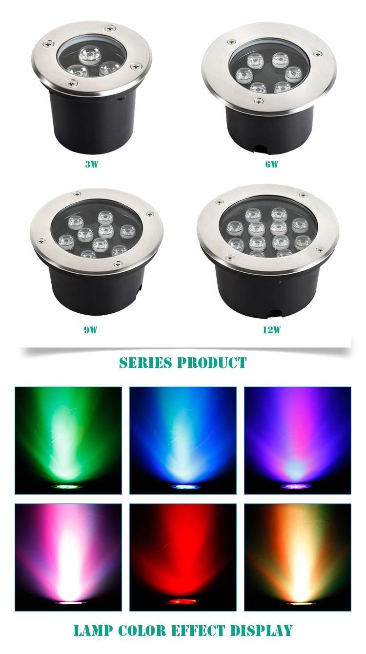 Underwater IP68 Submersible Waterproof Colorful Fountain LED Light