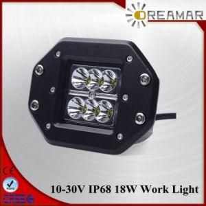 10-30V 18W IP68 Ce E-MARK 3inch LED Work Light for Car, Jeep, Truck