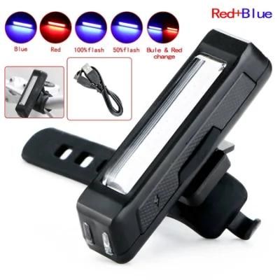USB Rechargeable COB LED Bicycle Front Rear Bike Tail Light