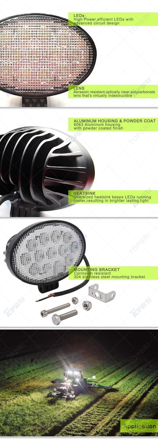 65W Auto Lights LED Oval Working Work Light for Truck Tractor