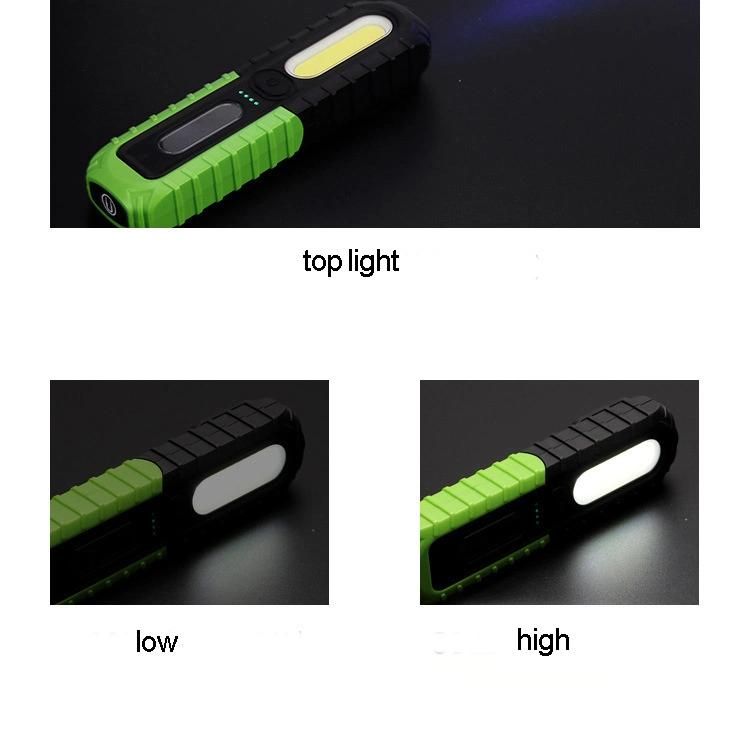 Multifuctional COB 3W LED Clip Flashlight with Battery Power Indicator