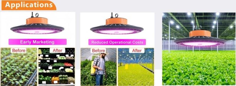 250W Horticutural Lamp Full Spectrum UFO Grow Lamp Commercial Grow Lights for Hydroponics