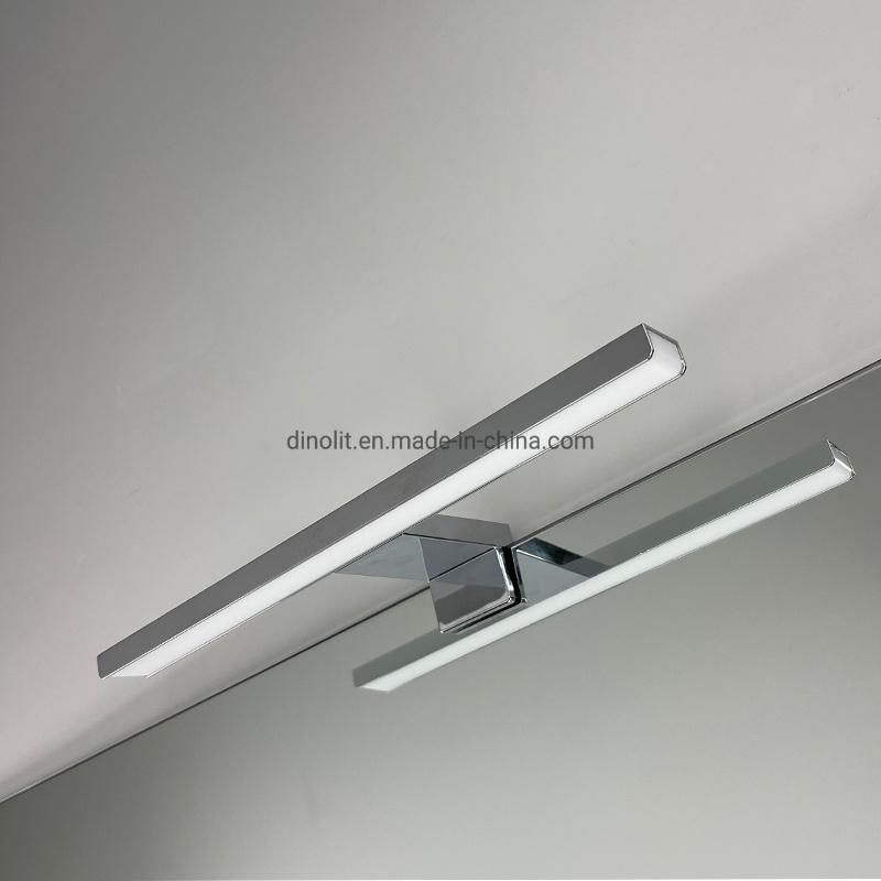 Luxury Chrome Surface Aluminum 40cm LED Bath Furniture Bathroom Cabinet Front Mirror Light 220V/110V IP44 CE RoHS with Touch