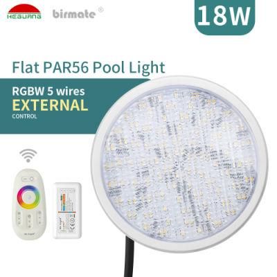 Manufacturer 18W ABS IP68 Structure Waterproof RGBW Ultra-Thin PAR56 LED Swimming Pool Light