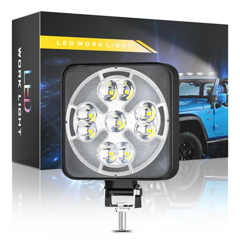 Dxz Double Color Car LED Work Light Bar 21SMD 63W Flashing Offroad Headlight Spotlights for SUV ATV Motorcycle