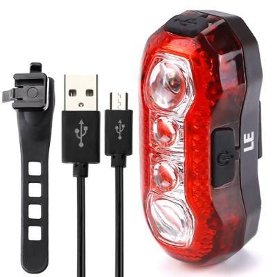 USB Rechargeable LED Helmet Bicycle Tail Bike Rear Light