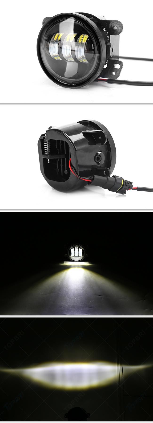 12V 30W LED Driving Fog Lights for 4X4 Offroad Jeep Wrangler Motorcycle Bicycle