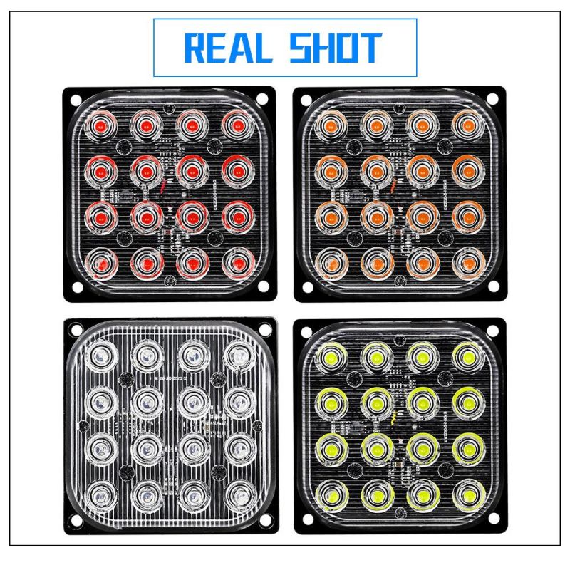 Dxz DC12V-24V New Ultra-Thin Side Strobe Light Guide 16LEDs 48W Flash Strobe LED Driving Warning Light
