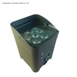 6X12W Battery LED PAR Can 6 in 1 DMX Wash Battery Wireless WiFi PAR Wash 6PC Rechargeable Lithium Battery LED PAR Light