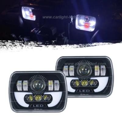 5X7 Inch LED Truck Headlamp Work Lamp with Hi/Lo Beam and Daytime Running Light