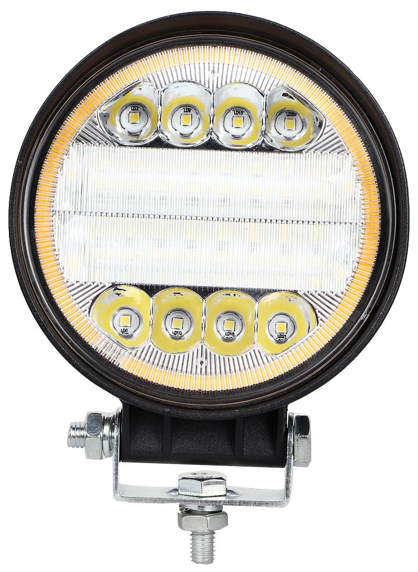 Lmusonu New 4024y 4.3 Inch 72W Round LED Work Lights with Diaphragm/Aperture/Halo/Ring White Yellow Colors