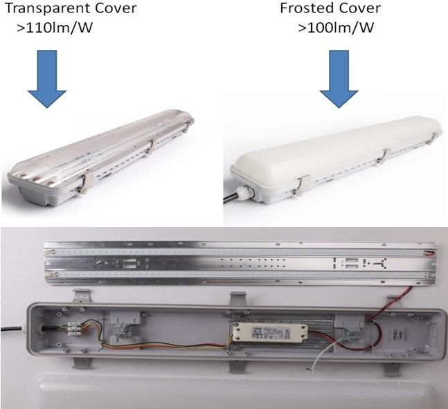 Waterproof Vapor Tight 4FT 5FT 60W LED Linear High Bay Lamp Tri-Proof Light