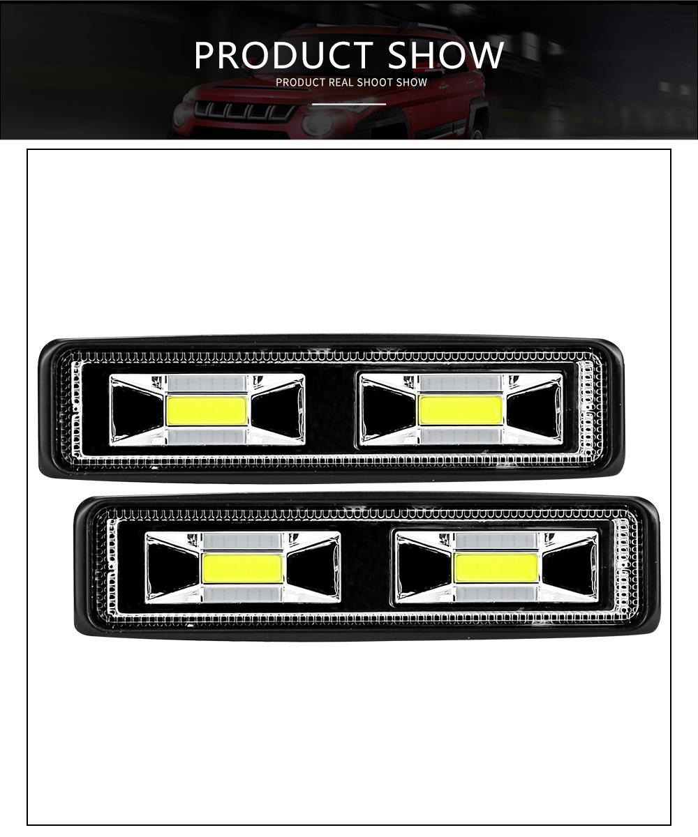 Dxz LED Work Light Bar 6 Inch COB 48W White Waterproof Fog Lamp for Driving Offroad Boat Car Tractor Truck 4X4 SUV